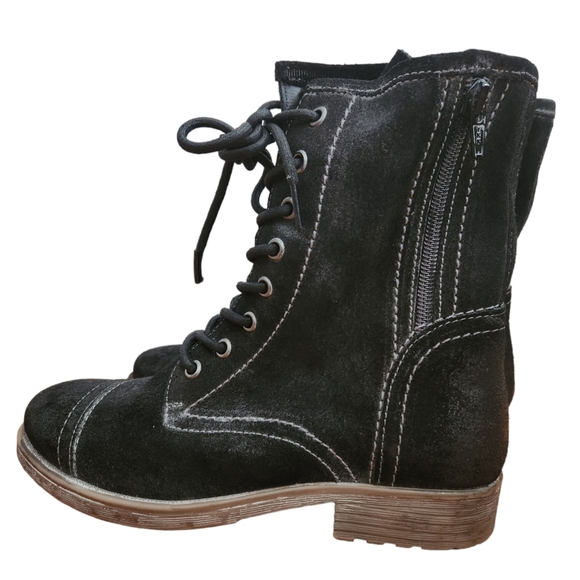 Black Combat & Moto Boots - Picture 2 of 9